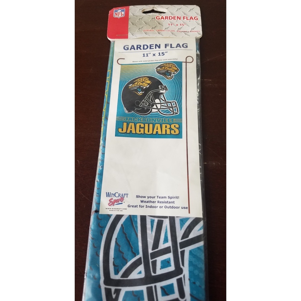JACKSONVILLE JAGUARS GARDEN FLAG 11"x15" YARD BANNER OUTDOOR RATED‎